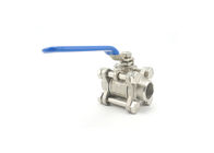 Résistance thermique forgée à tournant sphérique de valves d'acier inoxydable de corps hygiénique des robinets 3pcs